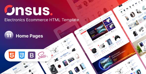 Onsus - Electronics E-commerce HTML Template | Fast & Responsive UI