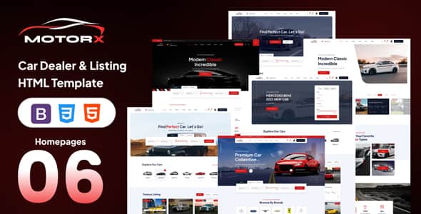 Motorx - Car Dealer & Listing HTML Template | Bootstrap 5