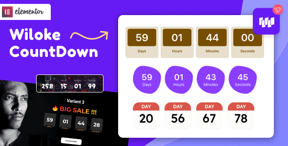 Wiloke Countdown Timer for Elementor - FOMO Sales Widget