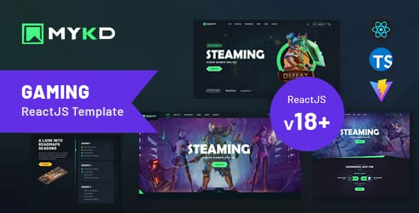 MYKD - eSports and Gaming NFT ReactJS Template - Bootstrap 5 & Vite