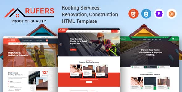 Rufers - Renovation Services HTML Template | Responsive Web Layout