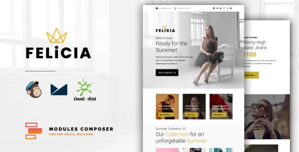 Felicia - E-commerce Responsive Email for Fashion & Accessories