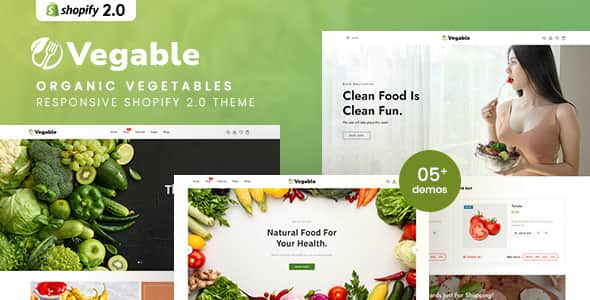 Vegable - Organic Vegetables Responsive Shopify 2.0 Theme - Fast SEO
