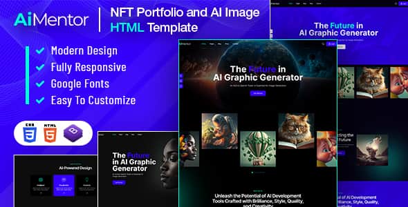 AI Mentor | AI Image Generator HTML Template - Responsive