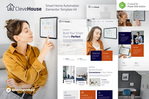 Clevehouse – Smart Home Automation Elementor Template Kit | Clean UI