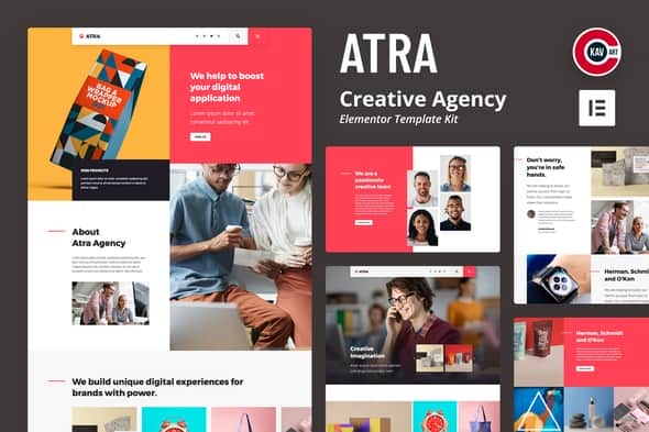 Atra - Creative Agency Elementor Template Kit | Clean Layouts