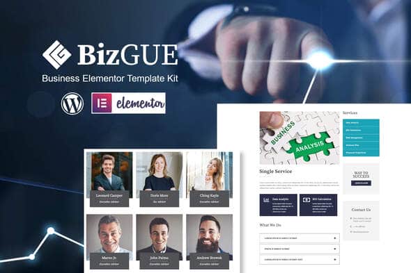 BizGUE - Business Elementor Template Kit | Responsive Layouts