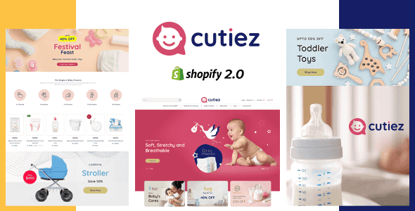 Cutiez - Kids Toys, Children Fashion Store Shopify Theme | SEO Ready