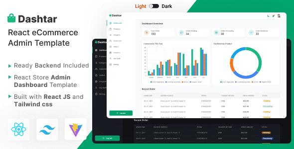 Dashtar - React eCommerce Admin Template | MERN Stack