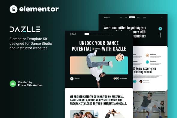 Dazlle – Dance Studio & Instructor Elementor Template Kit | Clean