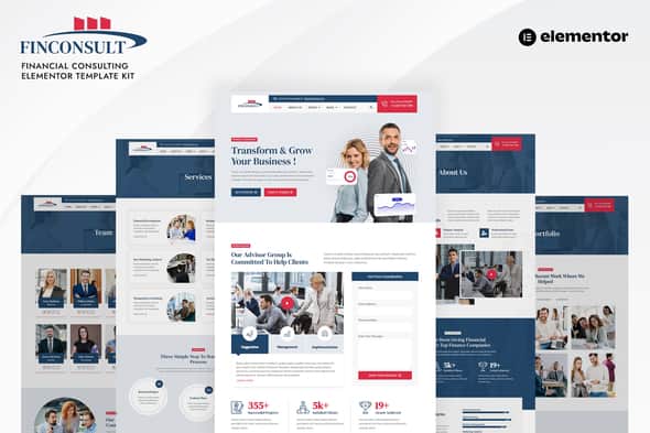 Finconsult - Financial Consulting Elementor Template Kit - Responsive