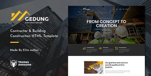 Gedung | Contractor & Building Construction HTML Template - SEO Ready