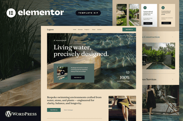 Lagoon – Pool Construction & Landscape Architecture Elementor Template Kit