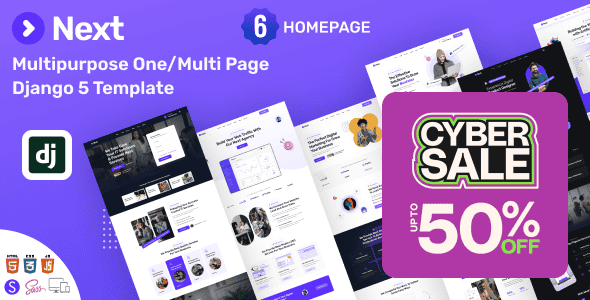 Next - Multipurpose Django 5 Template | Responsive Web UI