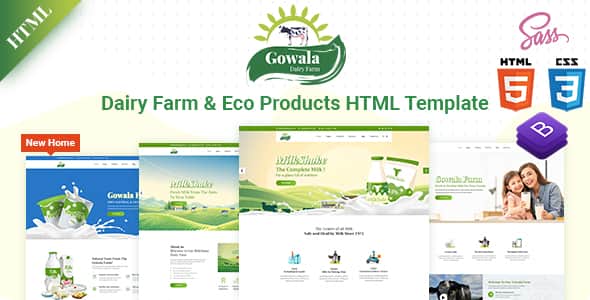 Gowala - Dairy Farm & Eco Products HTML Template | Retina Ready