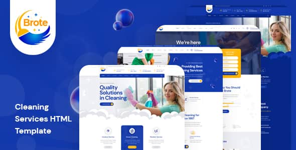Brote - Cleaning Services HTML Template - Responsive Bootstrap 5