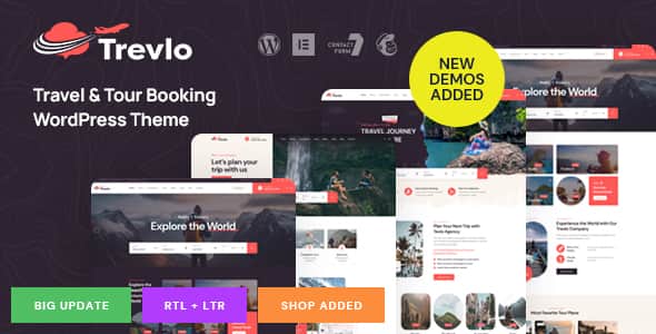 Trevlo - Travel & Tour WordPress Theme - Elementor Booking Template