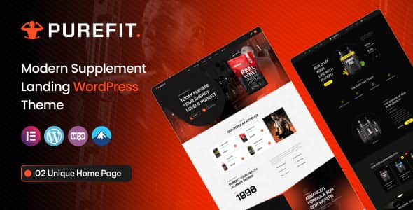 Purefit - Health Supplement WordPress Theme - Elementor Theme