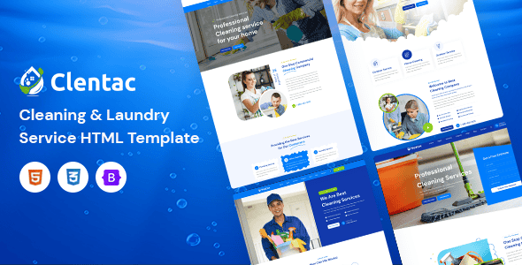 Clentac - Cleaning Services Template - Responsive Bootstrap 5 HTML