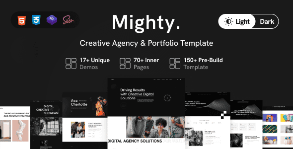 Mighty - Creative Agency & Portfolio Showcase HTML Template | Fast UI
