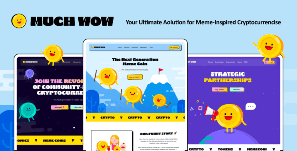 MuchWow - Meme coin ICO and Crypto WordPress Theme - Elementor