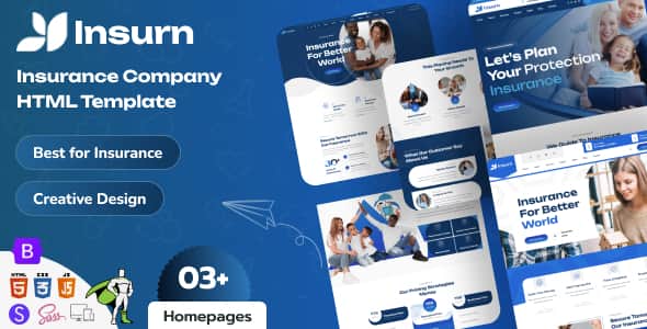 Insurance Company HTML Template - Responsive Bootstrap 5