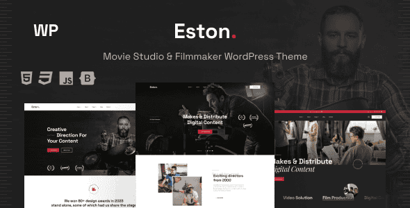 Eston - Movie Studio & Filmmaker WordPress Theme | Bootstrap 5