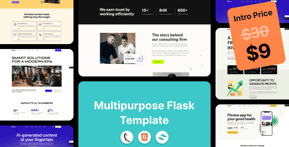 Masco - Saas Software Startup Flask Template | Tailwind CSS UI