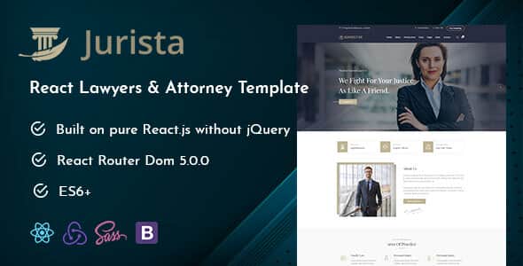 Jurista - Law Firm React Js Template - Advanced Legal Web Solution