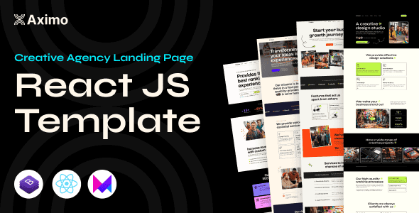 Aximo - Creative Agency React Js Template - Tailwind CSS