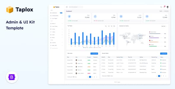Taplox - Admin Dashboard and UI Kit Template | Bootstrap 5