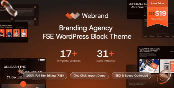 Webrand - Branding Agency Gutenverse FSE WordPress Block Theme