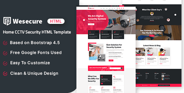 Wesecure - Home CCTV Security HTML Template | Responsive UI