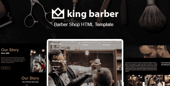 King Barber - Barber Shop Template | Clean HTML Barber Layout