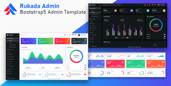 Rukada - Responsive Bootstrap 5 Admin Template | HTML5 Dashboard