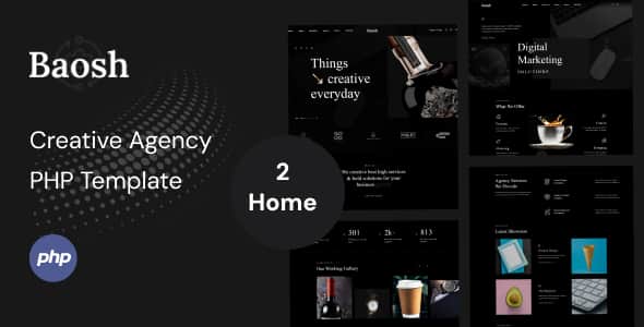 Baosh - Digital Agency PHP Template - Responsive & SEO Ready