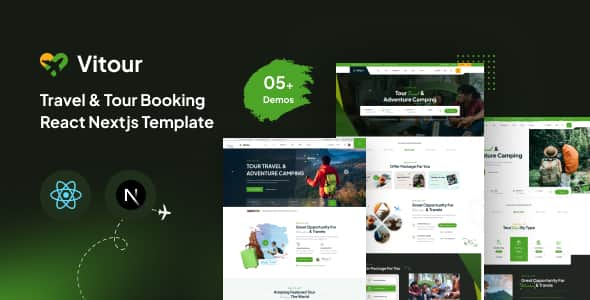 Vitour - Travel & Tour Booking React Nextjs Template - NextJS 13