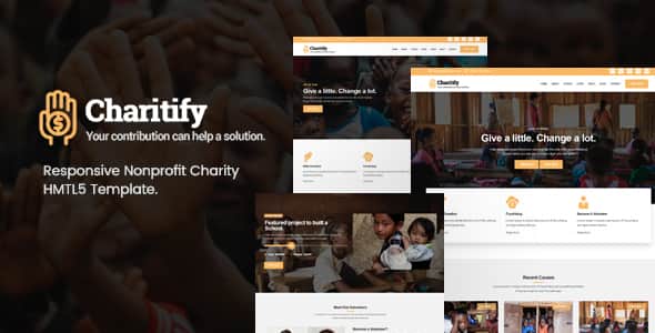 Charitify - NGO/Charity/Fundraising HTML Template - Bootstrap 4